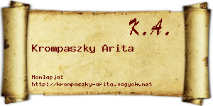Krompaszky Arita névjegykártya